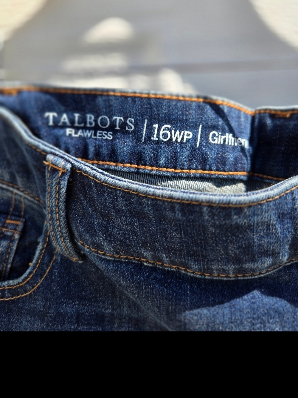 Talbots Women's Medium-Dark Blue Girlfriend Jeans - Picture 3 of 5